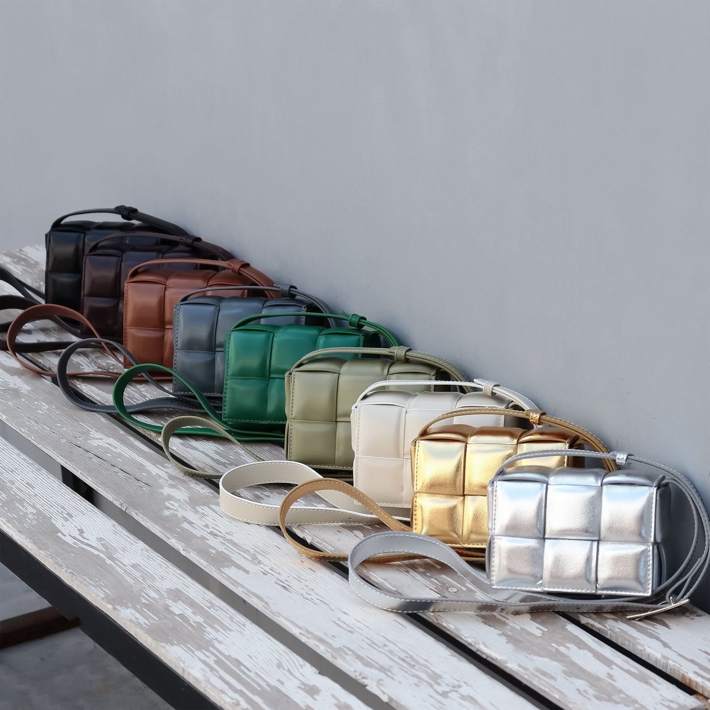 Women's Texture Flip Soft Leather Fashionable Simple Crossbody Bags