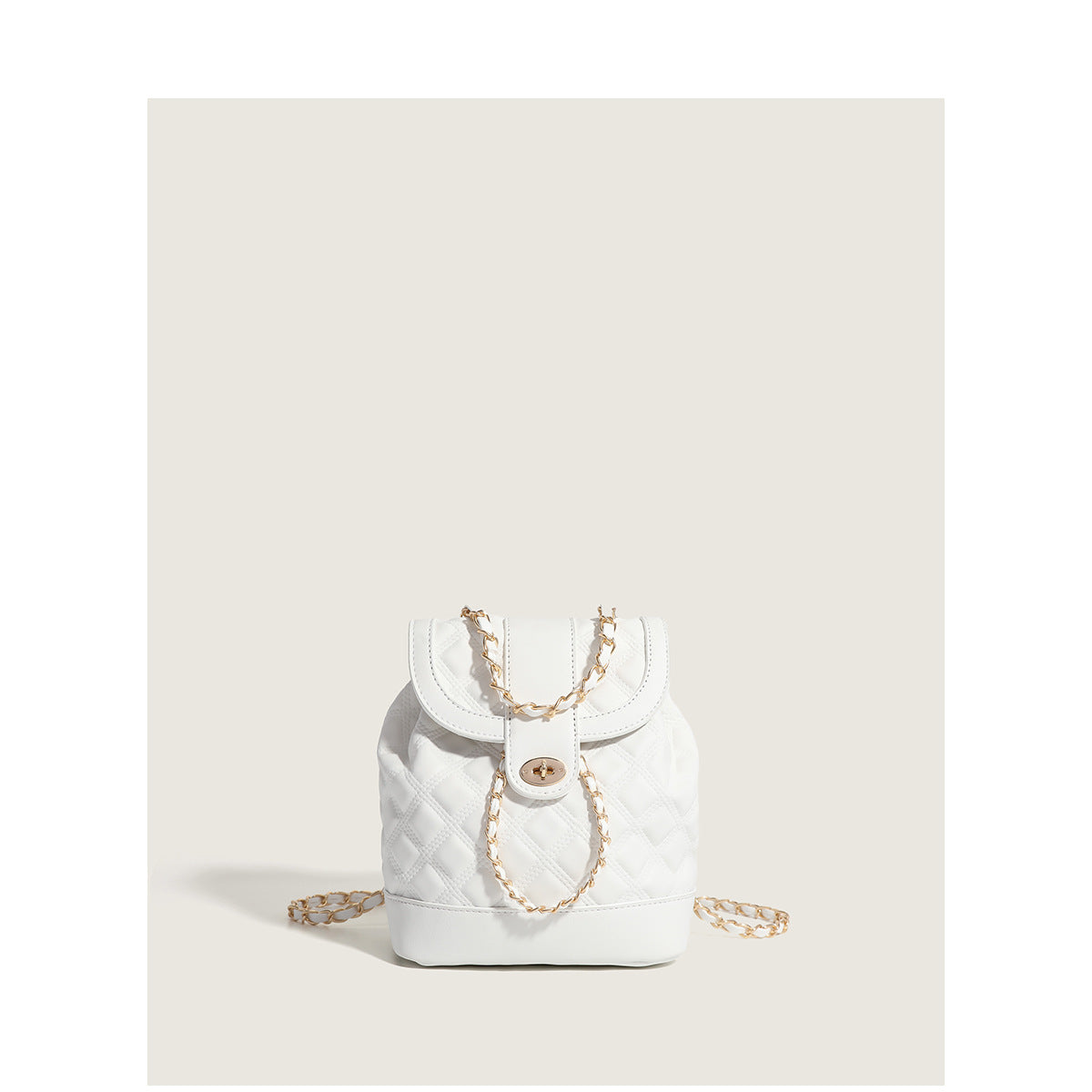 Women's Advanced Texture Summer Versatile Rhombus Chain Backpacks