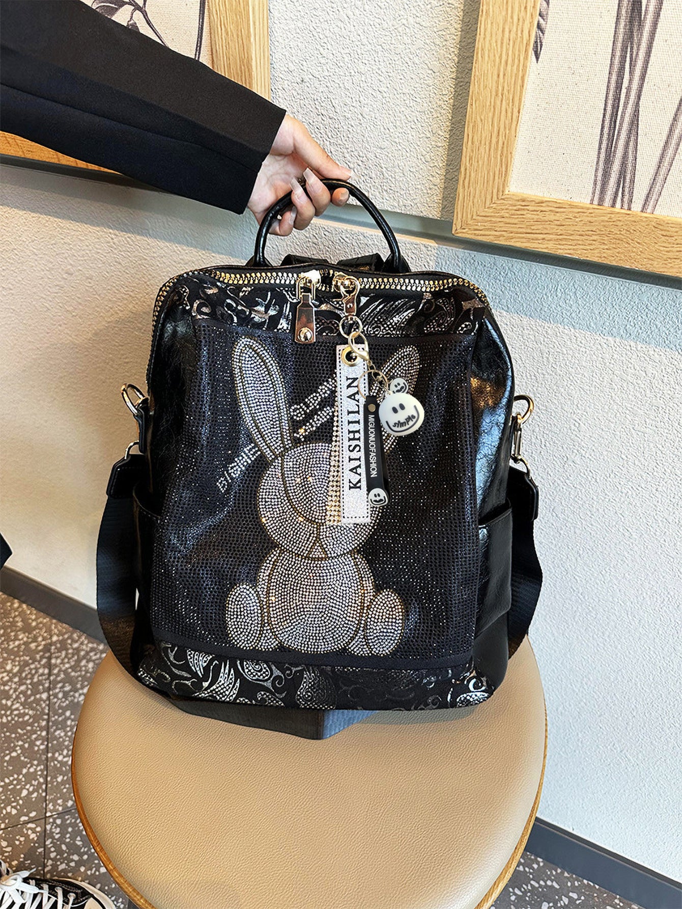 High-grade Rhinestone Fashion Large Capacity Commute Backpacks