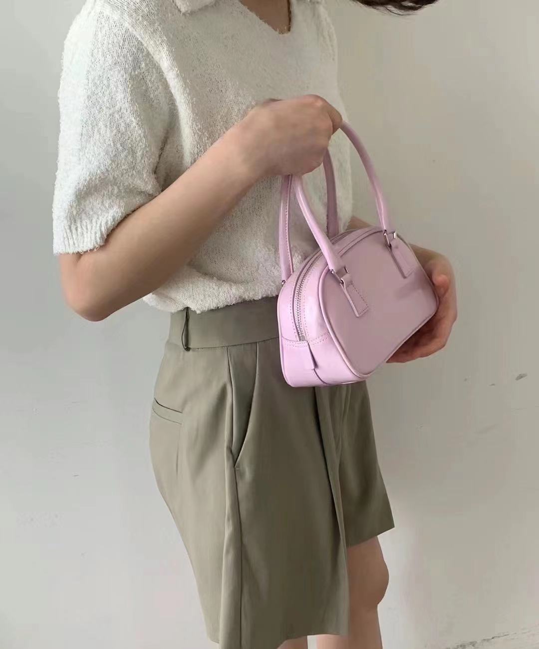 Women's Design Suede Cowhide Pillow Genuine Leather Handbags