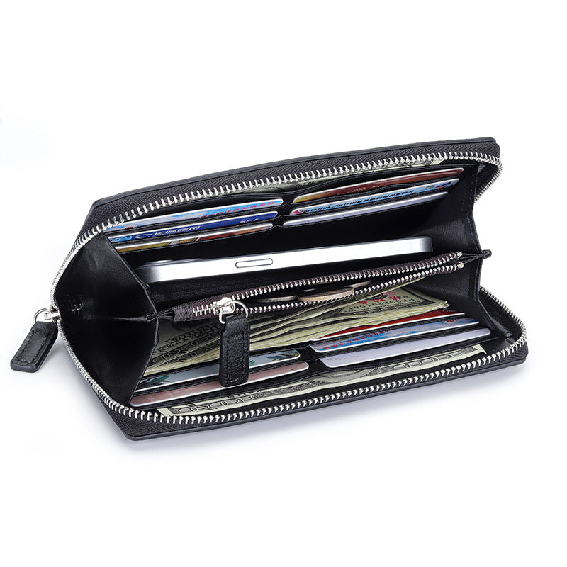 Leather Long Sheepskin Woven Fashion Clutch Ladies Wallets