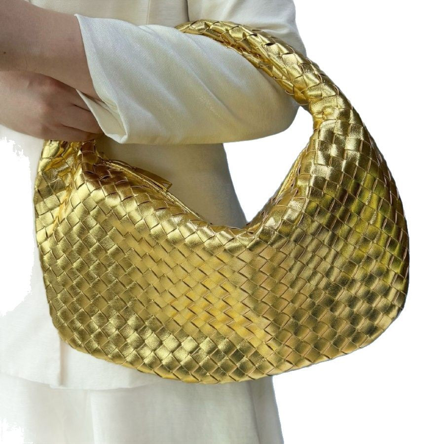 Women's Denim Woven Hand Holding One Underarm Handbags