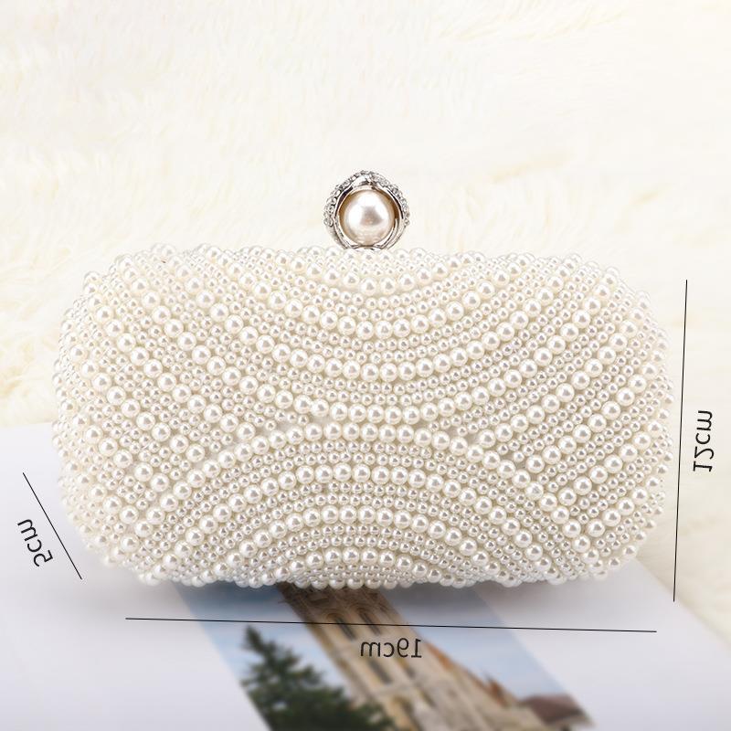 Elegant Cheongsam Pearl Dinner Chain Clutch Evening Bags