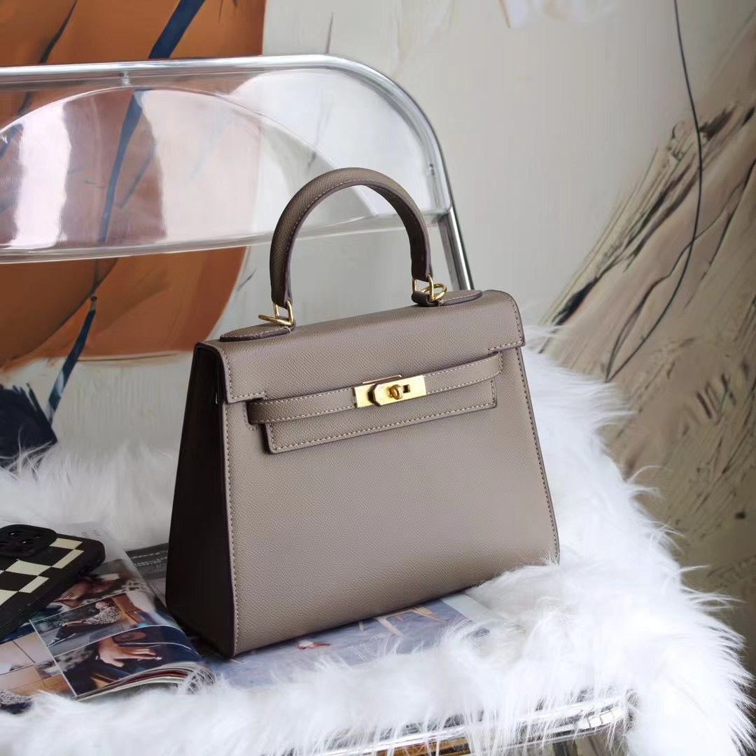 Women's Kelly Genuine Leather High-grade Handmade Hand Crossbody Bags