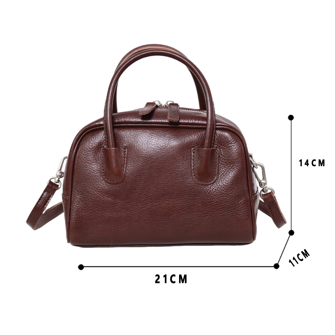 Women's Bowling Leather Pillow Vegetable Tanning Minority Handbags