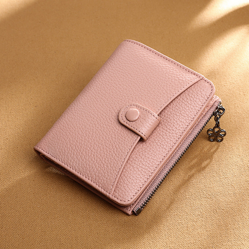Women's Leather Short Zipper Fashion Korean Style Ladies Wallets