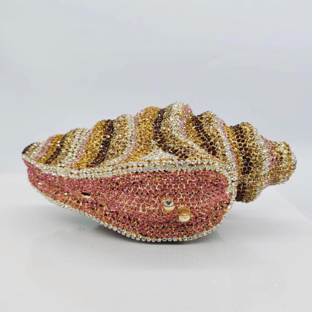 Strictly Selected Conch Diamond Clutch Luxury Evening Bags