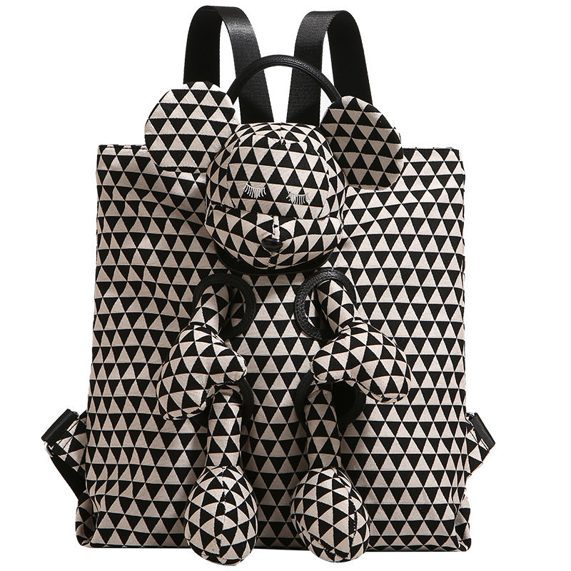 Women's Cute Fabric With Cowhide Western Style Backpacks
