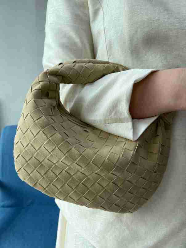 Size Frosted Woven Croissant Handmade Underarm Handbags