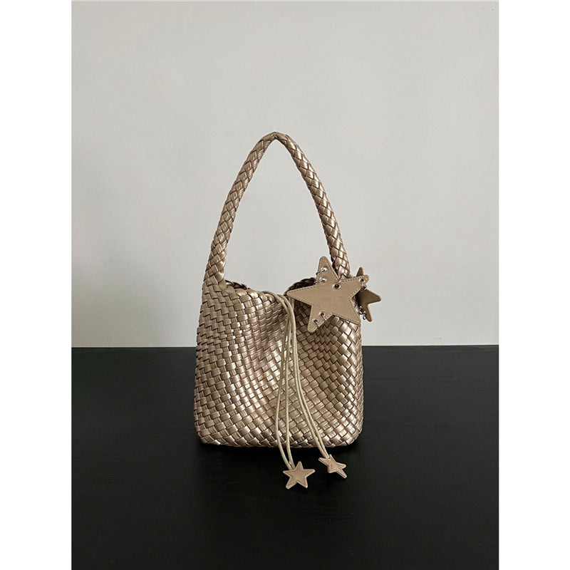 Women's Woven Large Capacity High-grade Hand-held Shoulder Bags