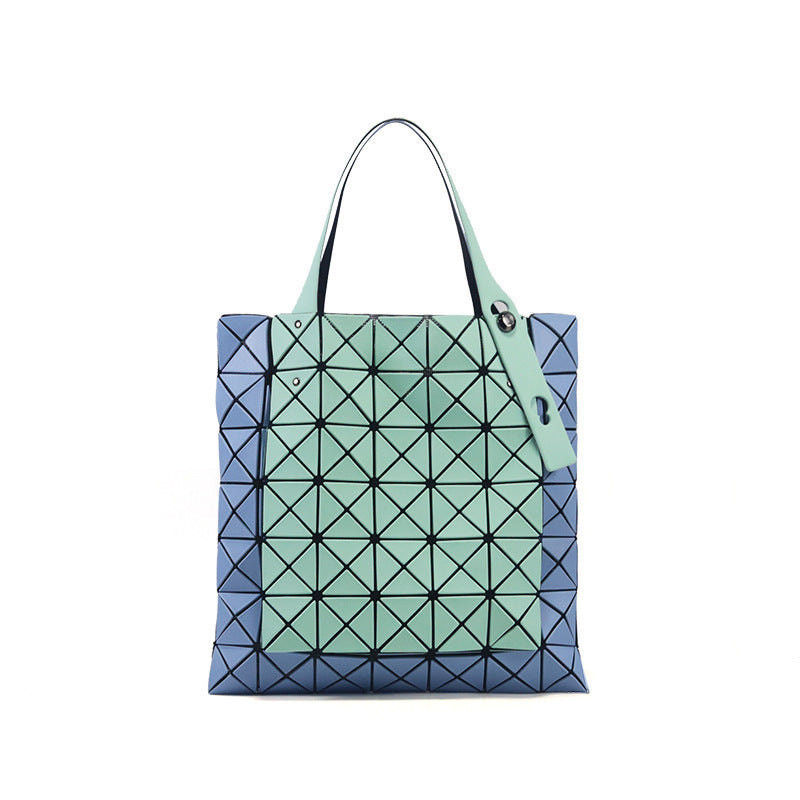 Women's Plaid Kangaroo Styled Rhombus Matte Color Shoulder Bags