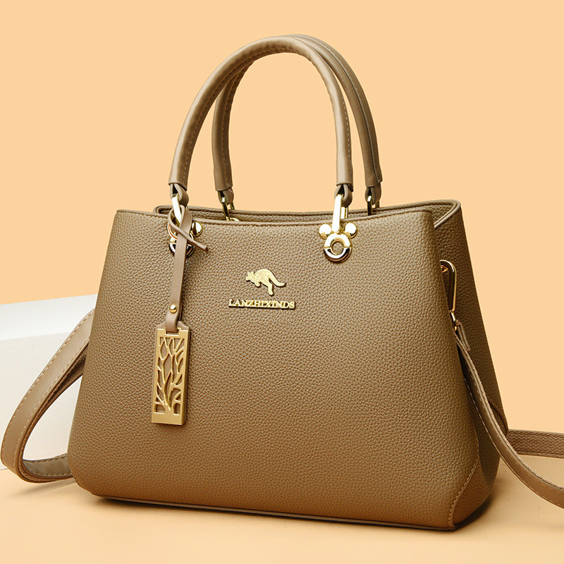 Women's Elegant Mother Grandma Soft Leather Large Bags