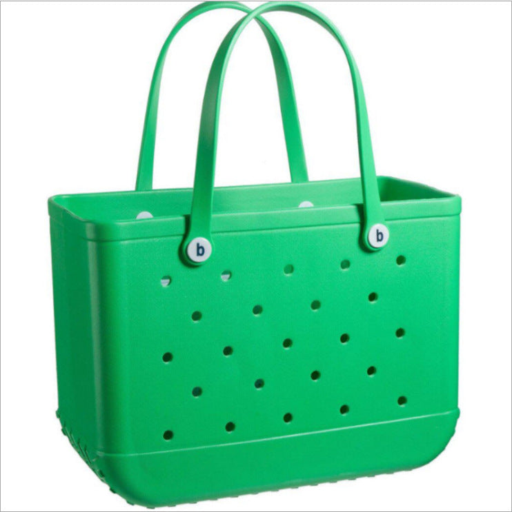 Women's Beach Printed Basket Hole Storage Bags