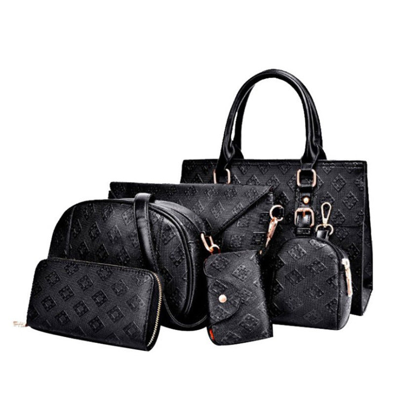 Women's Fashion Diamond Plaid Set Mother Handbags