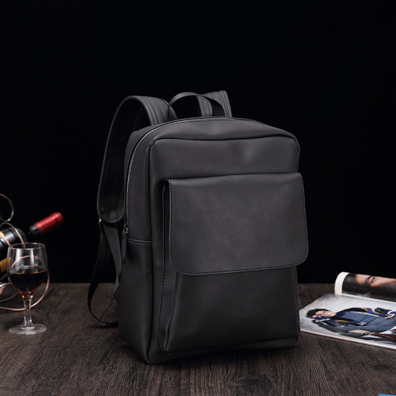 Men's Retro Crazy Horse Leather Computer Large Backpacks