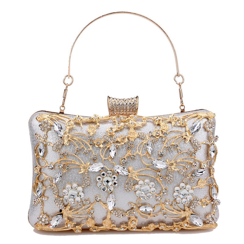 Women's Inlaid With Diamond Dinner Fashion Party Evening Bags