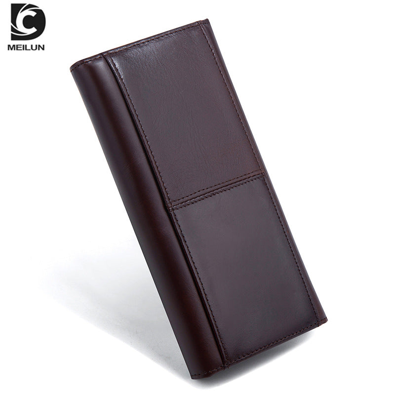 Women's & Men's & Long Clutch Cowhide Vintage For Men's Wallets