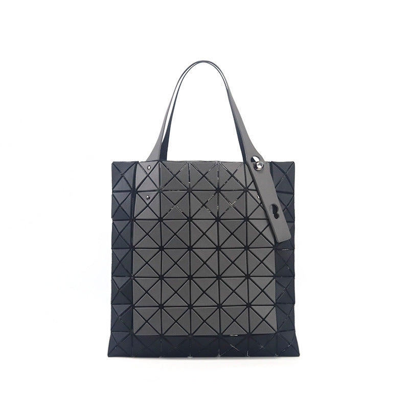 Women's Plaid Kangaroo Styled Rhombus Matte Color Shoulder Bags