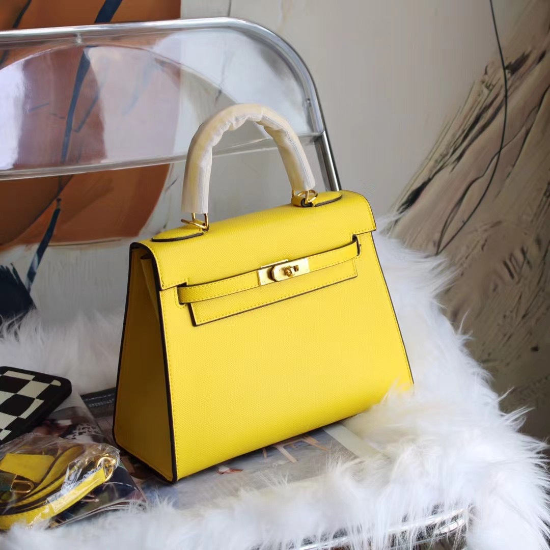 Women's Kelly Genuine Leather High-grade Handmade Hand Crossbody Bags