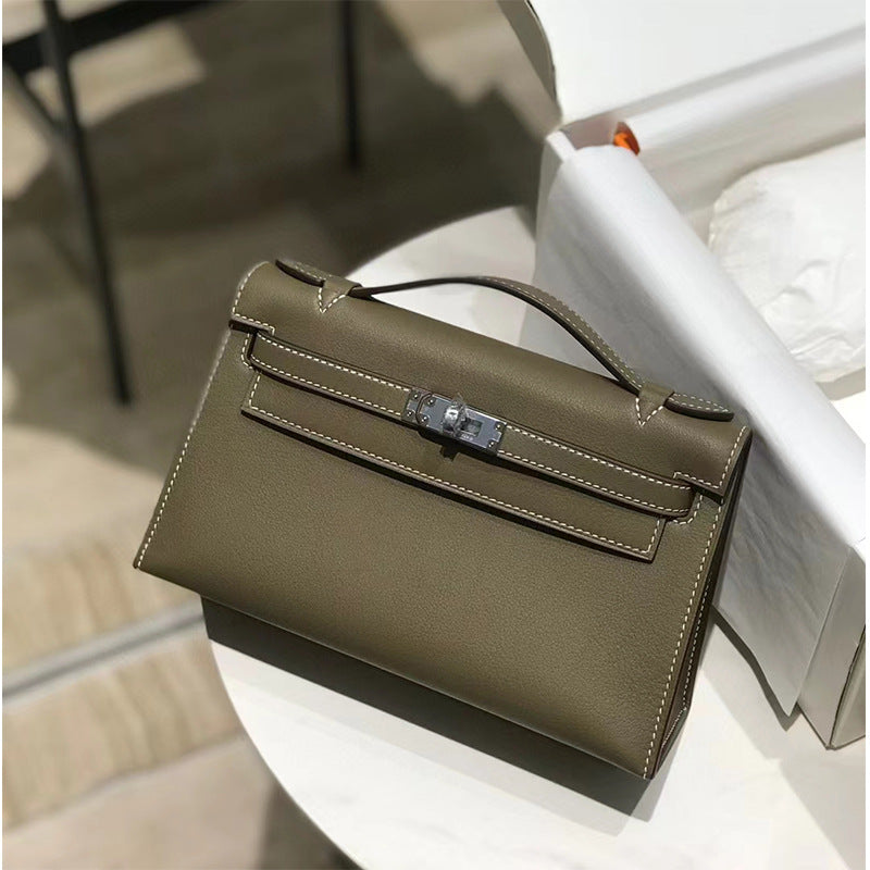 Women's Cowhide Classic Generation Kelly Genuine Leather Handbags