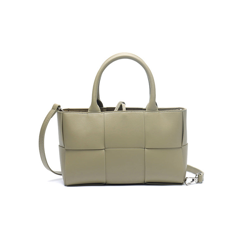 Song Authentic Leather Weave Shopping Hand Handbags