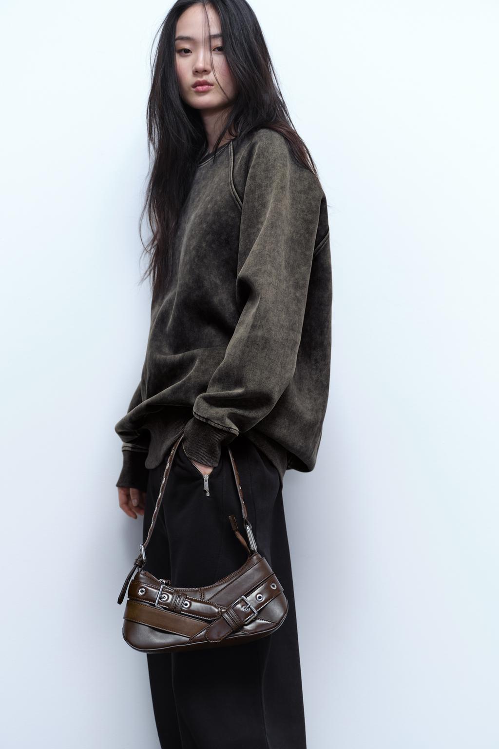 Women's Spring Black Waistband Fashion Underarm Motorcycle Bags