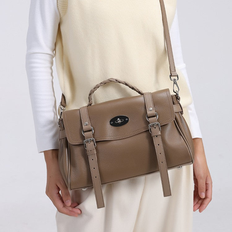 Women's Genuine Leather Advanced Natural Fall Pattern Crossbody Bags