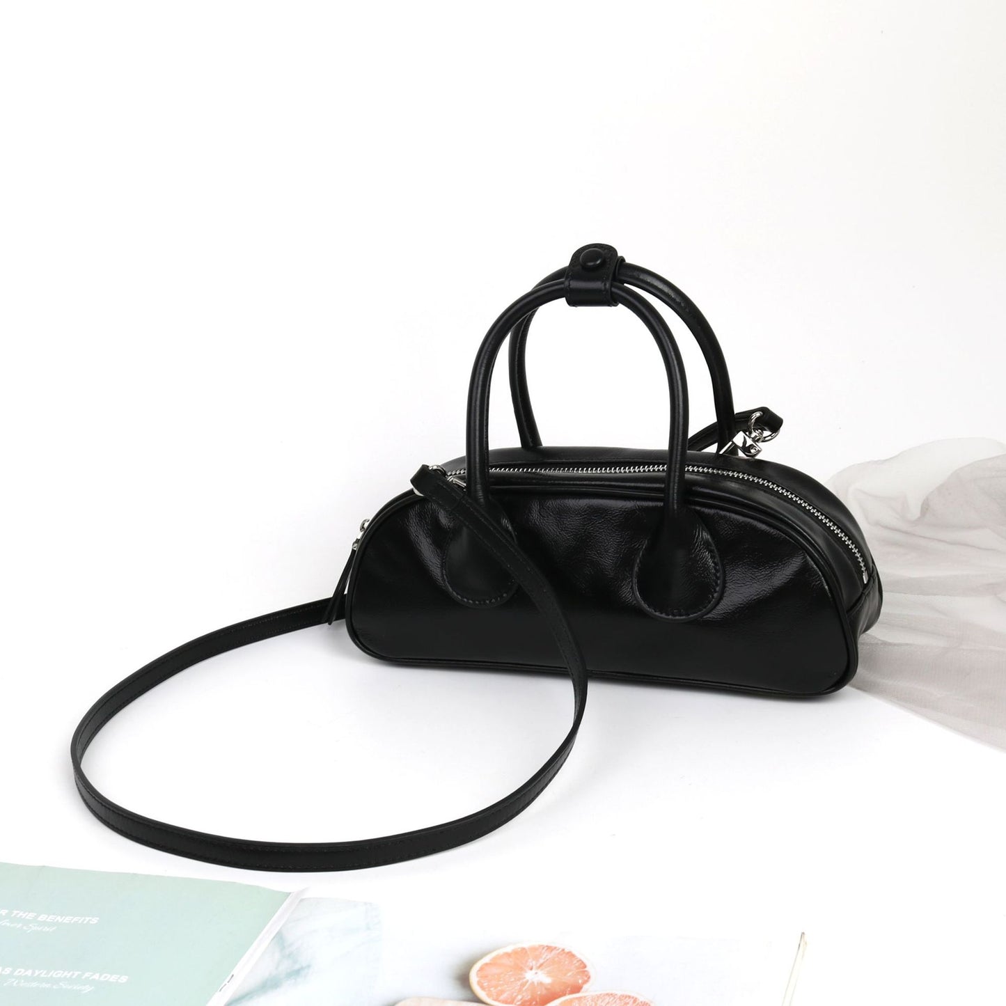 Baguette Niche Designer Portable Size Bowling Handbags