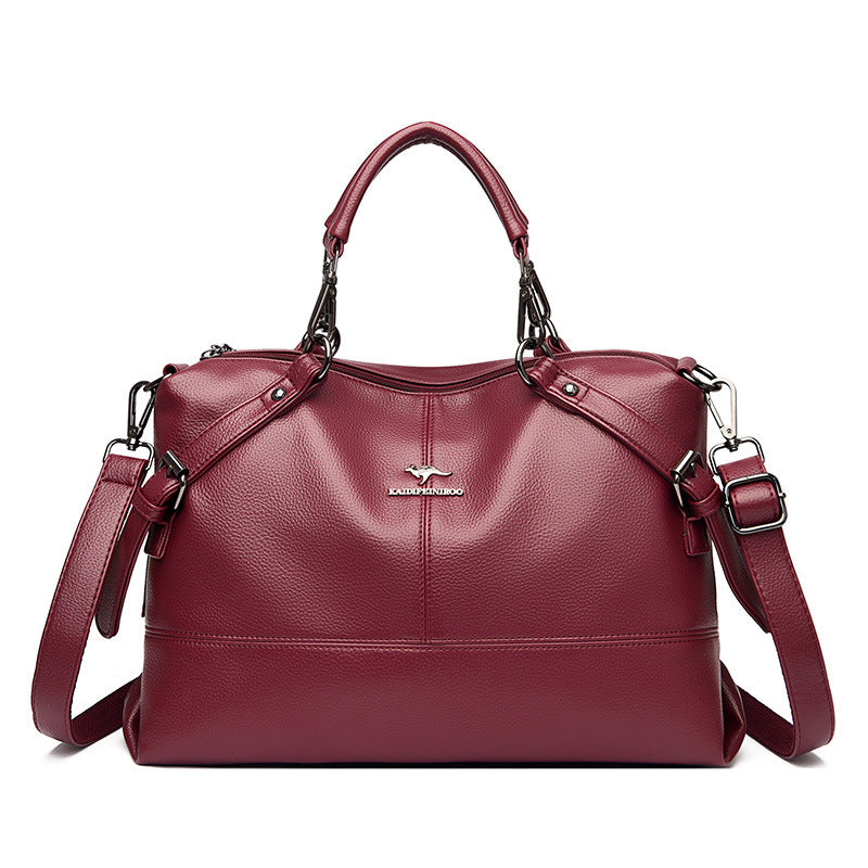 Women's Attractive Elegant Stitching Large Capacity Shoulder Bags