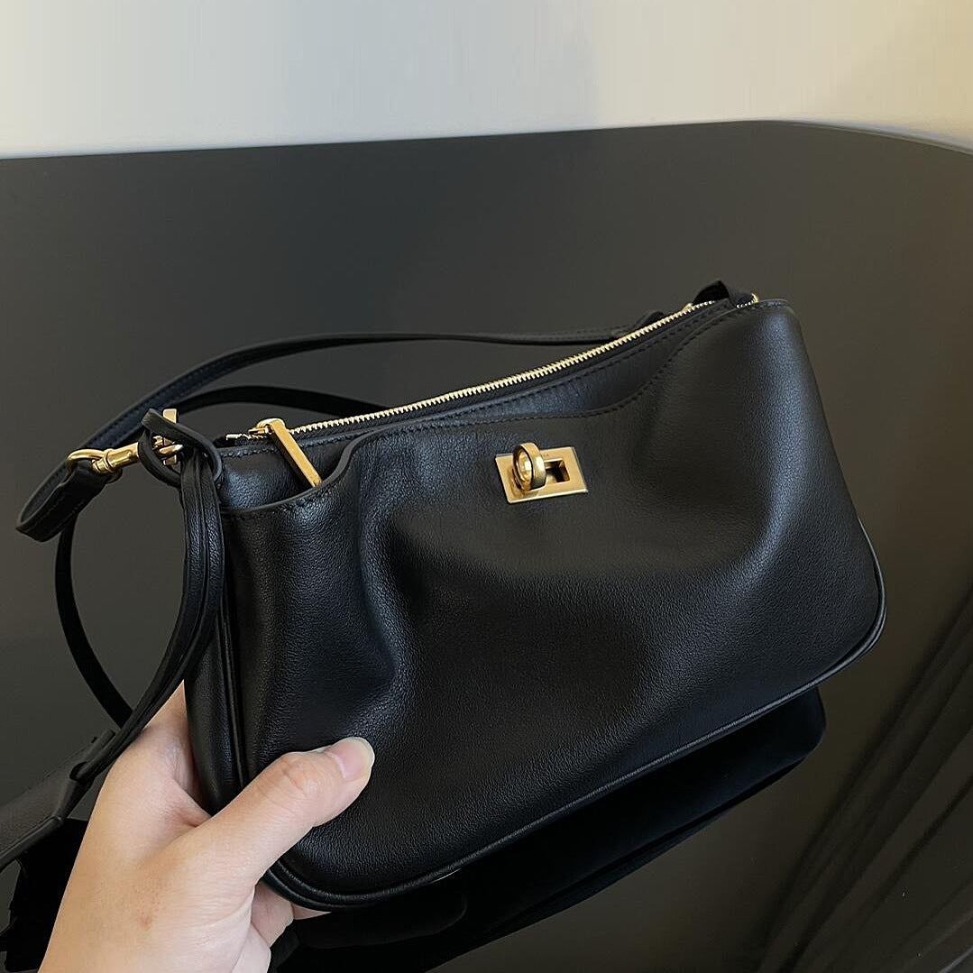Niche Genuine Leather Kelly Underarm Mahjong Bags