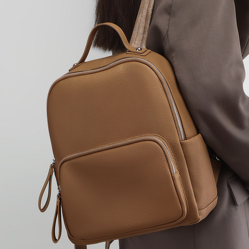 Women's Fashion Genuine Leather High Large Capacity Backpacks