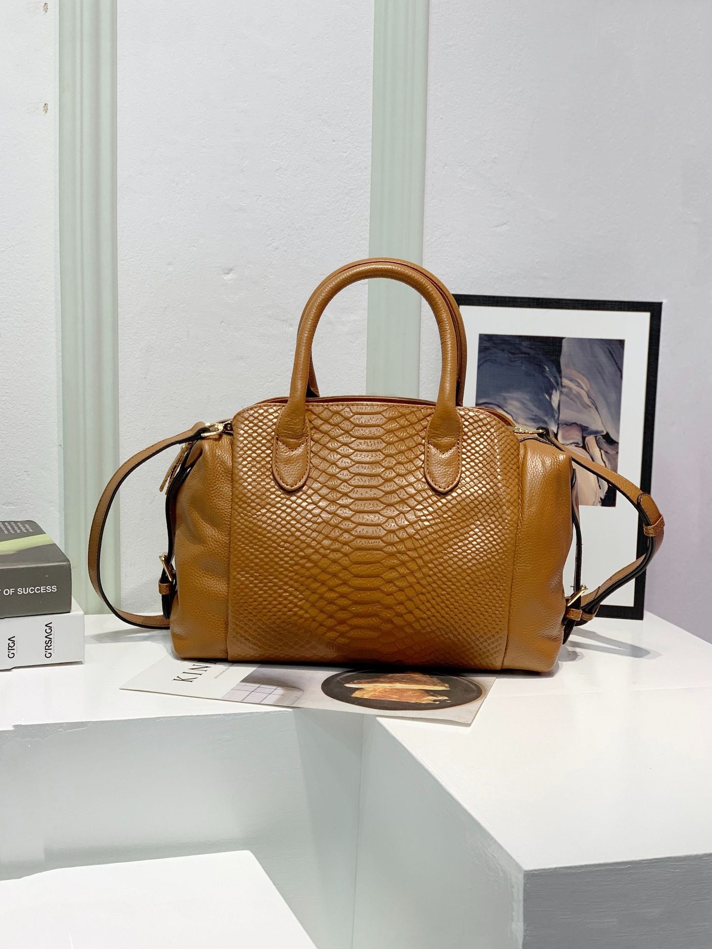 Women's Genuine Leather High-grade Light Luxury Crocodile Handbags