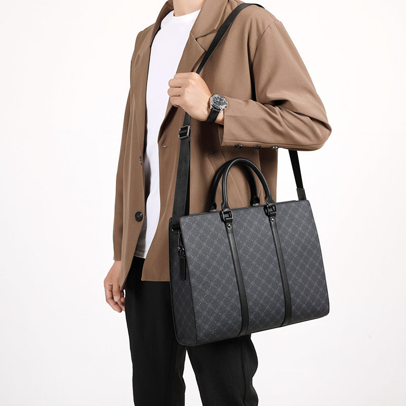 Men's Simplicity Fashion Large Capacity Business Men's Handbags