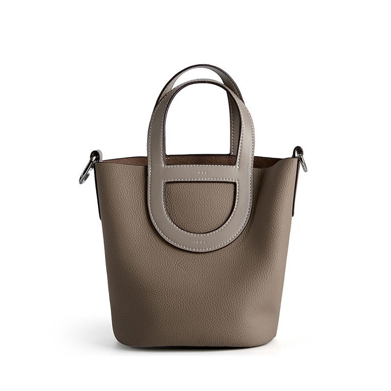 Women's First Layer Cowhide Pig Nose Vegetable Handbags