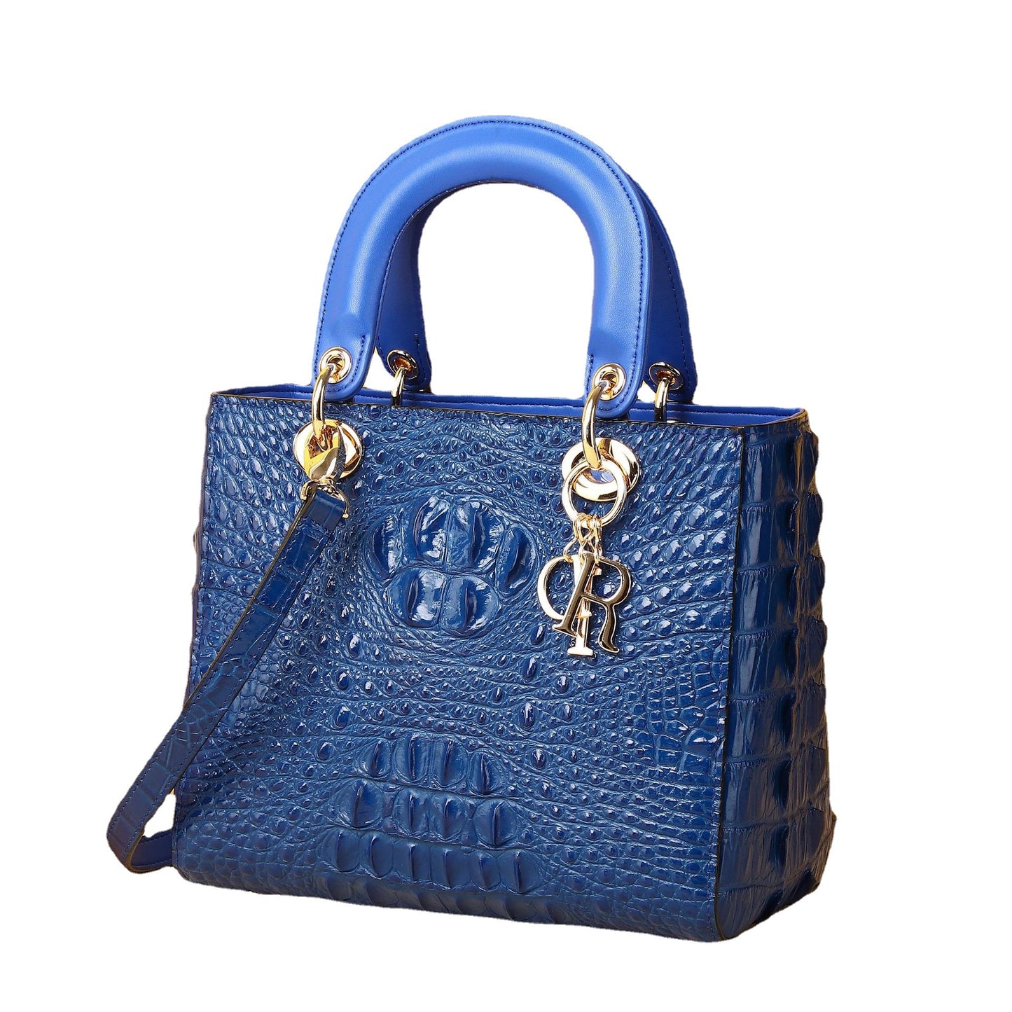 Women's Crocodile Fishbone Pattern Diana Classic Fashion Handbags
