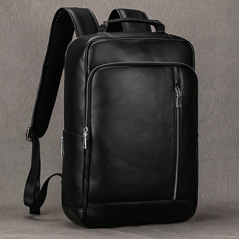 Men's Leisure Leather Inch First Layer Cowhide Backpacks