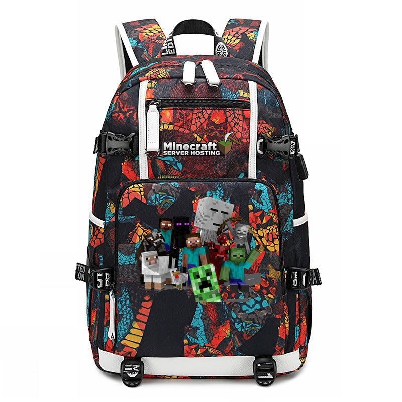 My World Surrounding The Game Printed Backpacks