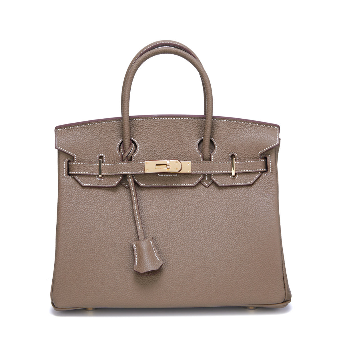 Women's Gold First Layer Cowhide Leather Large Handbags