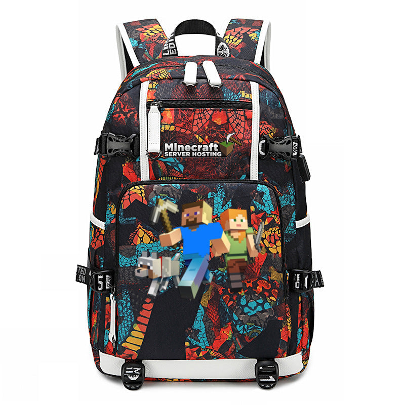 My World Surrounding The Game Printed Backpacks