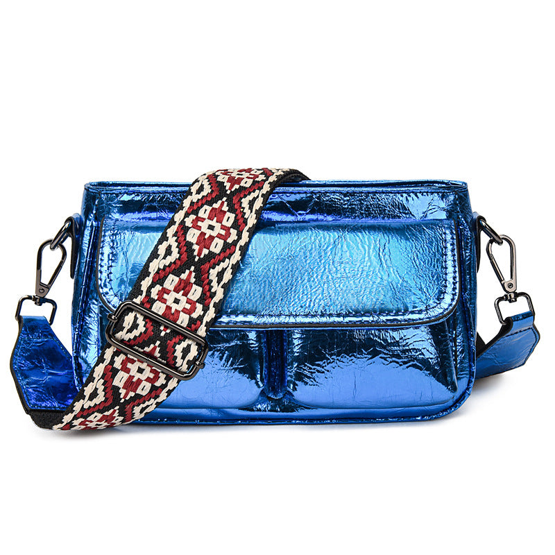 Women's Genuine Leather Burst Crack Cowhide Fashion Crossbody Bags