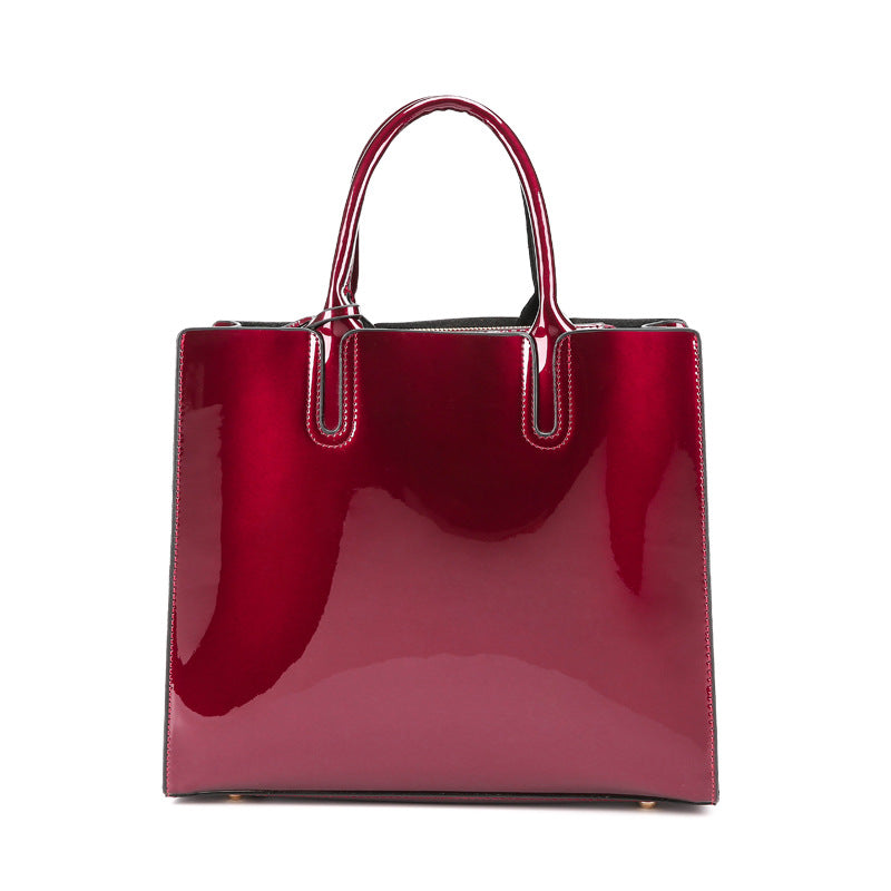 Women's Glamorous Classic Three-piece Patent Leather Handbags