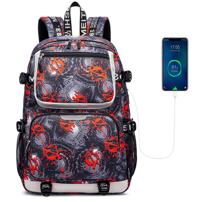 Large Capacity Oxford Cloth Street Leisure Backpacks