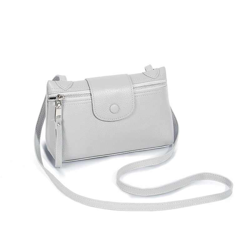 Women's Layer Cowhide Summer Simple Design High Sense Crossbody Bags