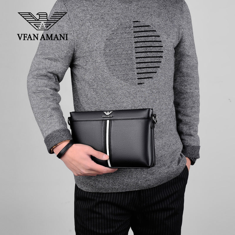 Men's Leather Clutch Light Luxury Business Envelope Bags