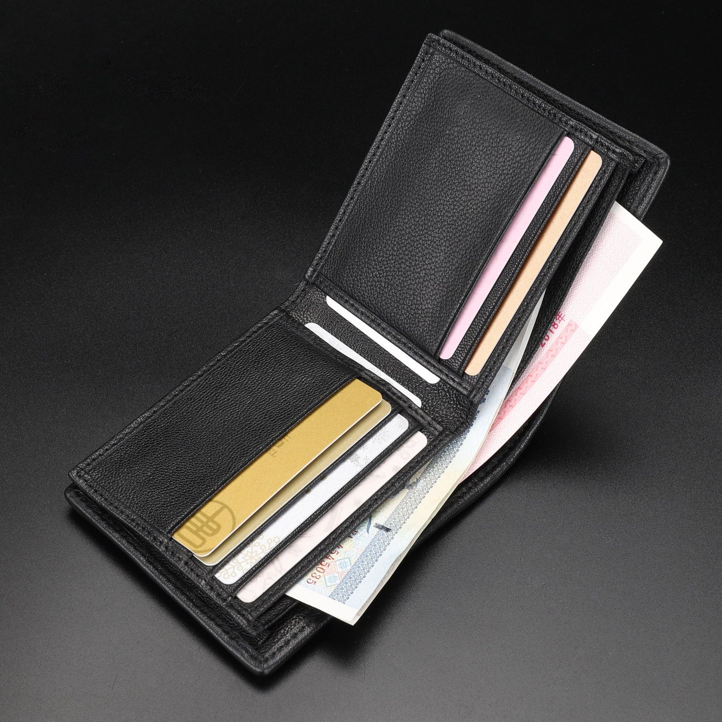 Men's Crocodile Leather Back Bone Genuine Short Card Holder