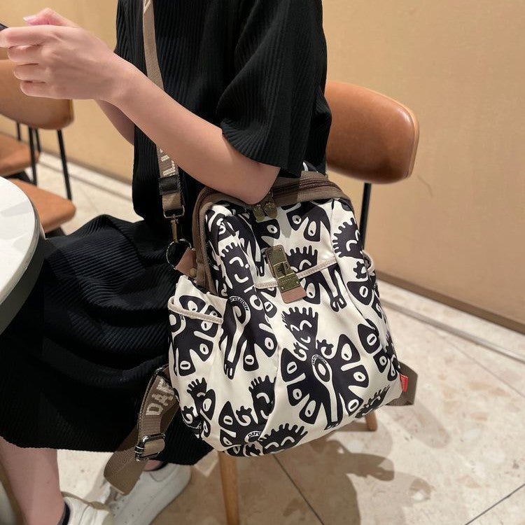 Women's Octopus Fashion Canvas Short Distance Leisure Backpacks