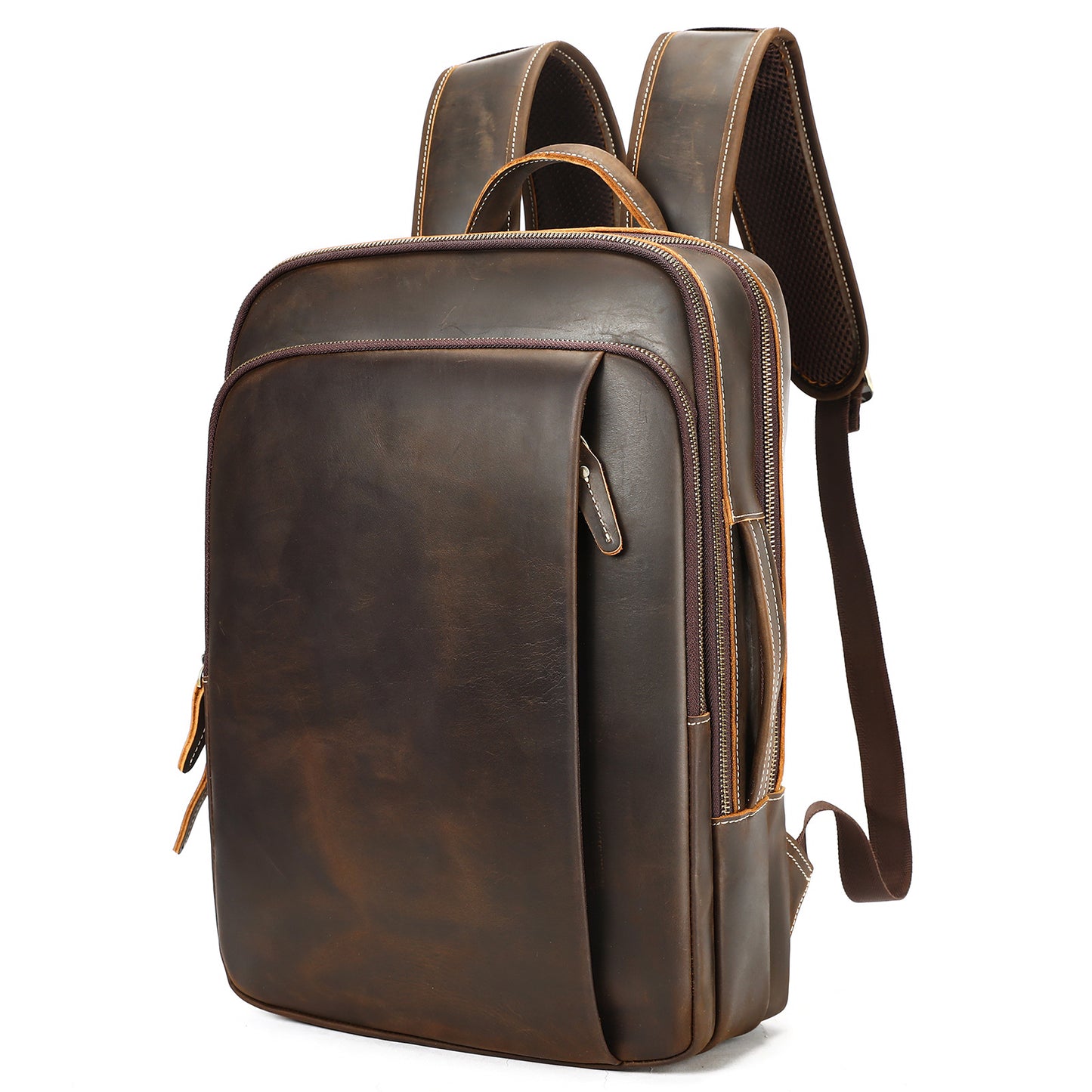 Men's Genuine Leather Soft Large Capacity Computer Backpacks