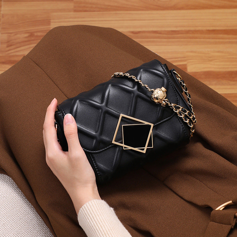 Women's Fashionable Genuine Leather High-grade Chain Crossbody Bags