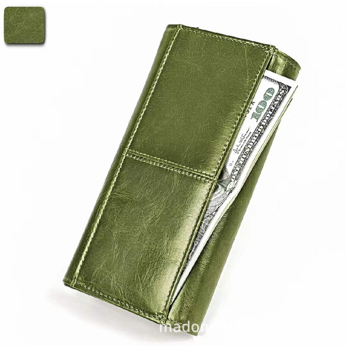 Women's Leather Clutch Large Capacity Cowhide Oil Bags