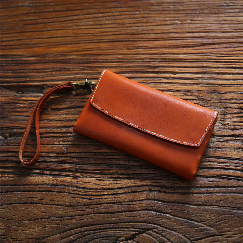 Men's Clutch Long Genuine Leather Large Capacity Mobile Men's Wallets